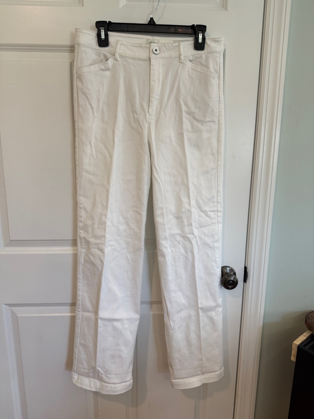 J.Jill Denim White Women's Straight-Leg Jeans
